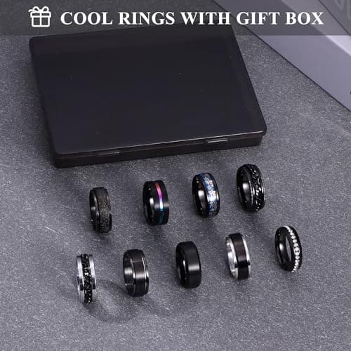 Adramata Bague Homme Acier Inoxydable Anti Stress Dragon Fidget Bijoux