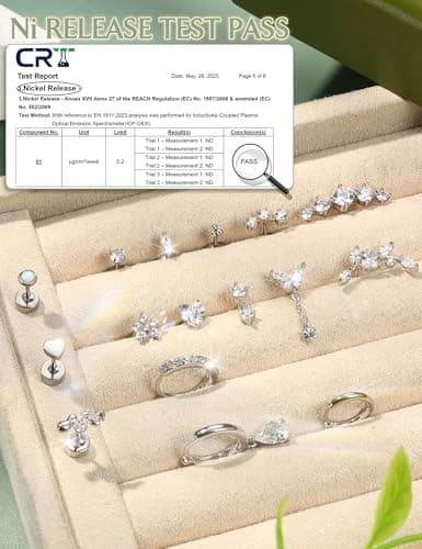 Adramata Acier Inoxydable Boucles d'Oreilles Femme Piercings Oreille Or Argent 16Pcs Helix Conch Tragus Cartilage Soldes
