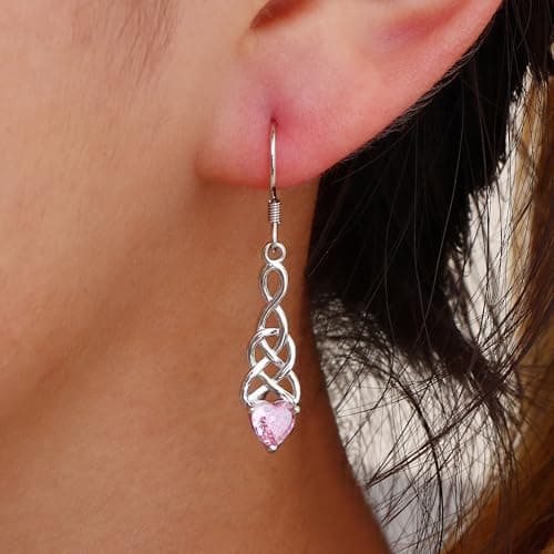 Adramata Boucles d'Oreilles Femme Argent 925 Pierre de Naissance Cœur Vintage Fantaisie
Adramata Boucles d'Oreilles Femm