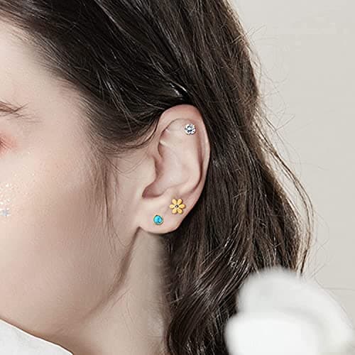 Boucles d'Oreilles à Vis 20G Acier Inoxydable Adramata 21 Paires