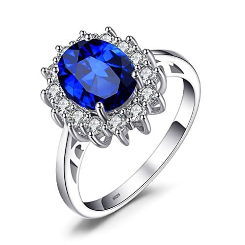 JewelryPalace Diana Princesse Améthyste Péridot Grenat Citrine Topaze Bague Argent 925 Or Jaune Or Rose Vintage Parure d — 1-1 Bleu Saphir Bague Argent