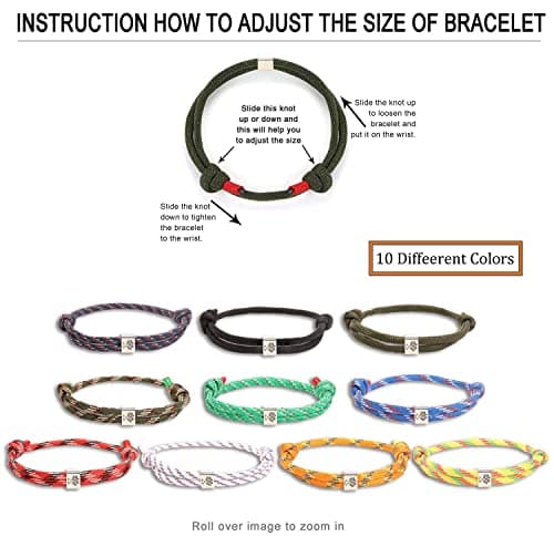 Bracelets nautiques Adramata pour Homme et Femme - Faits à la Main en Corde Marine - Arbre de Vie Colorés et Réglables