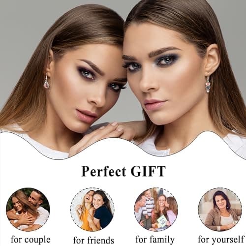Adramata 12 Paires Boucles d'Oreilles Femme Mode Vintage Acier Inoxydable Pierre de Lune Fantaisie Boho CadeauZW