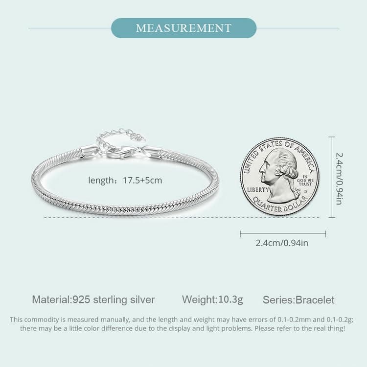 Bracelet en argent sterling 925 Teleye femme fermoir homard tendance