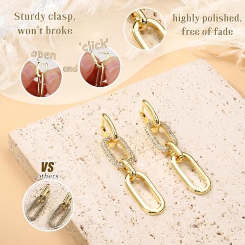 Adramata Boucles d'Oreilles Femme Or Boucle d'Oreille Plaquées Or 14 Carats Fantaisie Recycled
Adramata Boucles d'Oreill