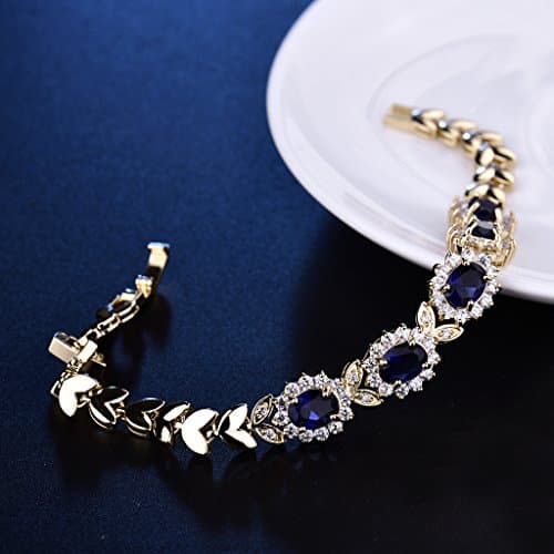bracelet de princesse Diana femme or plaqué/cubique zircon faisant office de bijou aria 18k 0,5ct