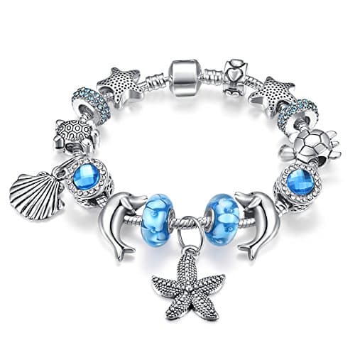 bracelet en argent plaqué presentski pour femme pour anniversaire — Style Deux 18cm
