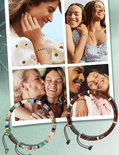 Bracelet Pierre Naturelle Femme Motivation Amitié Fait Main en Cristal Cadeau