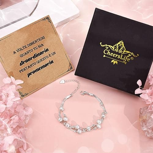 CheersLife bracelet femme pour sœur fille cadeau designer italien