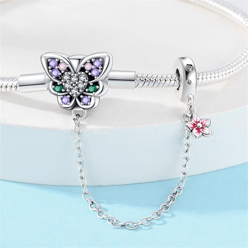 QIKAOLA S925 Bracelets en argent pour Pandora, destinés aux femmes - Étincelants et Durables, Motifs Décoratifs Élégants