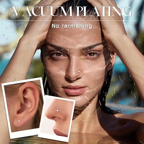 YADOCA Piercing au Nez Acier Chirurgical Hypoallergénique Femmes Hommes 1.5mm 2mm |5mm 3mm