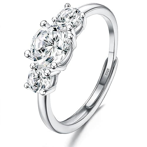 JeweBella Bague Femme Argent 925 Élégante Fiançailles Promesse Mariage Bijoux Femme Anniversaire Amitié