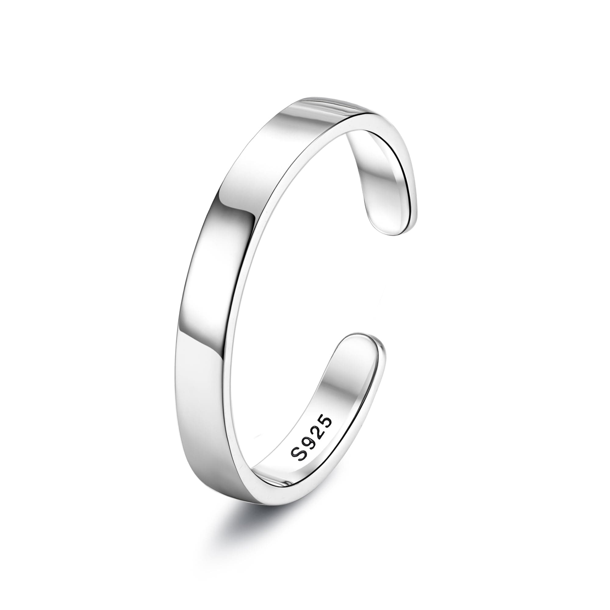 Bague Femme Chriscoco Argent 925 Réglable Fiançailles Mariage 1/2/3/4/5/6/8/10/15MM