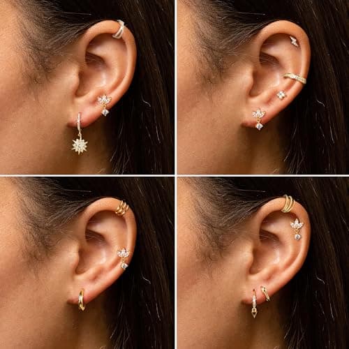 Adramata Piercing Acier Inoxydable Femme Hypoallergénique Piercing Tragus Helix Conch Or Argent Recycled Claim Standard