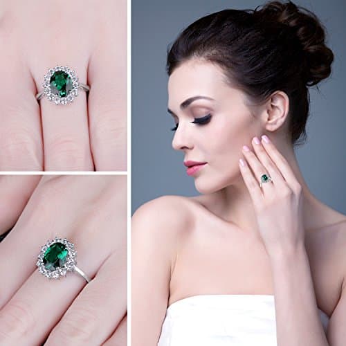 JewelryPalace Diana Princesse Améthyste Péridot Grenat Citrine Topaze Bague Argent 925 Or Jaune Or Rose Vintage Parure d