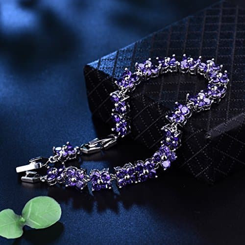 Bracelet Cristal Elément Carré Simple Plaqué Or Zircon Cubique pour Femme GULICX
