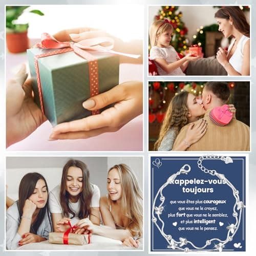 Bracelet argent 925 YELUWA pour Femme, Réglable en Couches et decorated avec Papillon, Idéal en Cadeau d'Anniversaire po