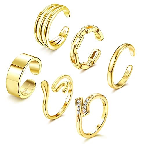 Adramata Or 14 Karat Boucles d'orteil Femmes Coeur de Fleur Or Recyclé Boucles d'orteil Réglables Pour Pieds de Plage Ét — Chaîne