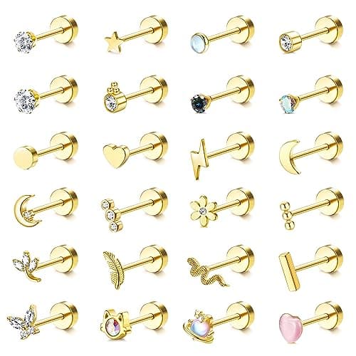 Adramata Bijoux Acier Inoxydable Motif Papillon Femmes Piercing Oreille Tragus Cartilage Helixleur Standard 100