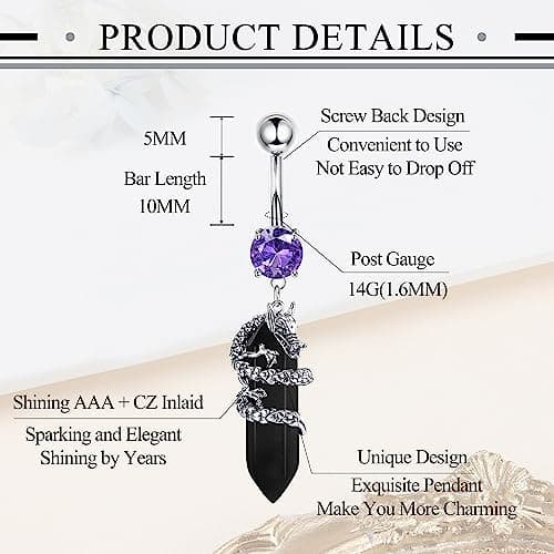 Adramata Nombril Piercing Anneaux Rose Violet Bleu Pour Femme Été Plage Grossesse