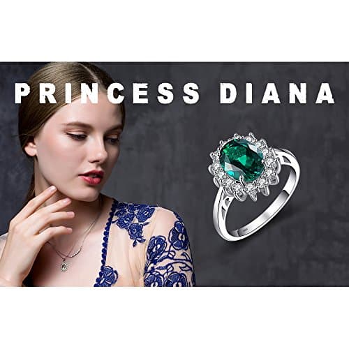 JewelryPalace Diana Princesse Améthyste Péridot Grenat Citrine Topaze Bague Argent 925 Or Jaune Or Rose Vintage Parure d