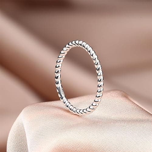 Bague en argent sterling 925 torsadée blancheplat de Milacolato pour femmes et filles, bague de fiançailles torsadée en