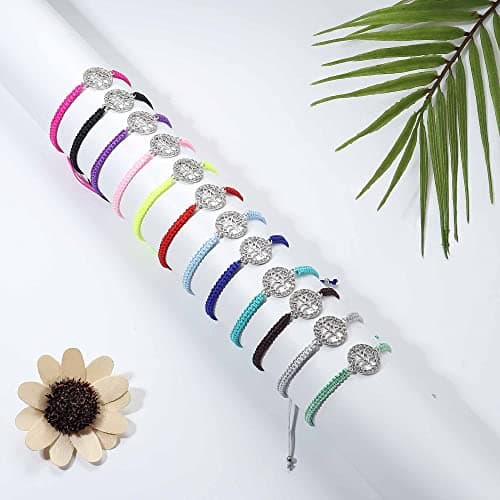 Adramata Infinity Arbre de Vie Bracelet d'Amitié Assorti pour Femmes - Réglable et Empilable | Maison Fait Main Recyclé