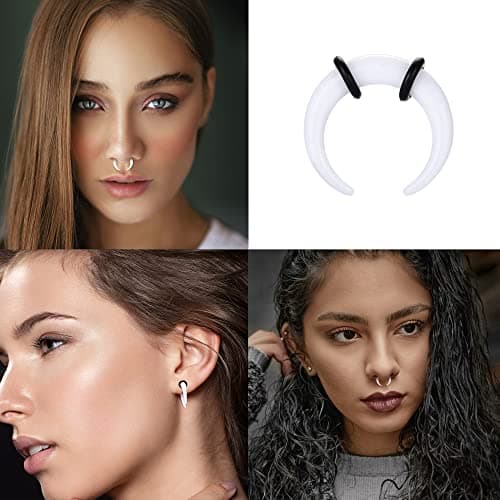 Adramata 30 Pièces Fer à Cheval Septum PiercingAnneaux Set Standard 100