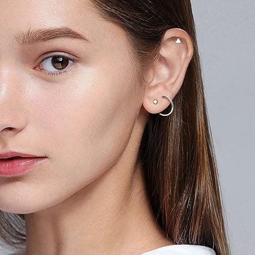 Adramata Élégants Piercings au Nez pour Femme et Homme - 20PC Acier Chirurgical 2MM CZ Coeurbijoux Recyclé Standard 100