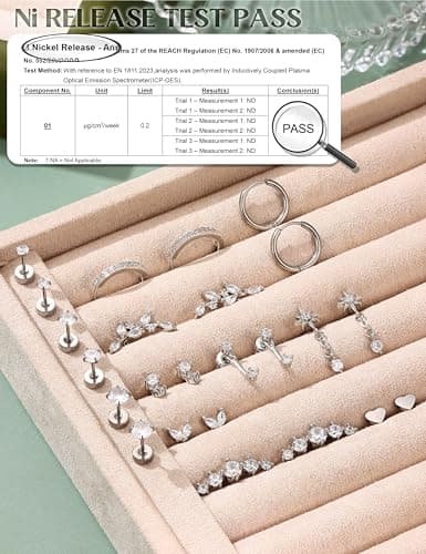 Adramata Boucles d'Oreilles Femme Or Argent Hypoallergéniques Acier Inoxydable Créoles Petites Conch Cartilage Tragus He