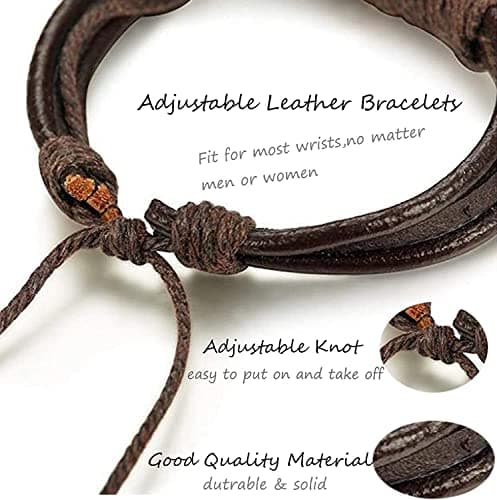 Adramata Bracelets en Cuir Tressé pour Hommes et Femmespunk Gotha Cool Recyclés 24 Pièces Standard 100