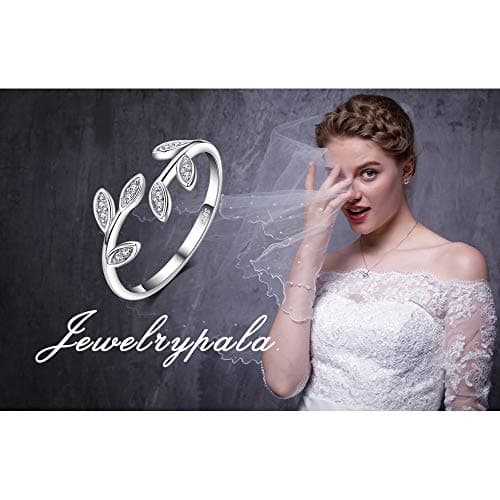 JewelryPalace Bague Ouverte Réglable Zircone Cubique Femme argent 925 Plaqué Or Jaune et Rose, Bienséance Mariage Bagues