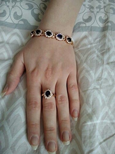 bracelet de princesse Diana femme or plaqué/cubique zircon faisant office de bijou aria 18k 0,5ct
