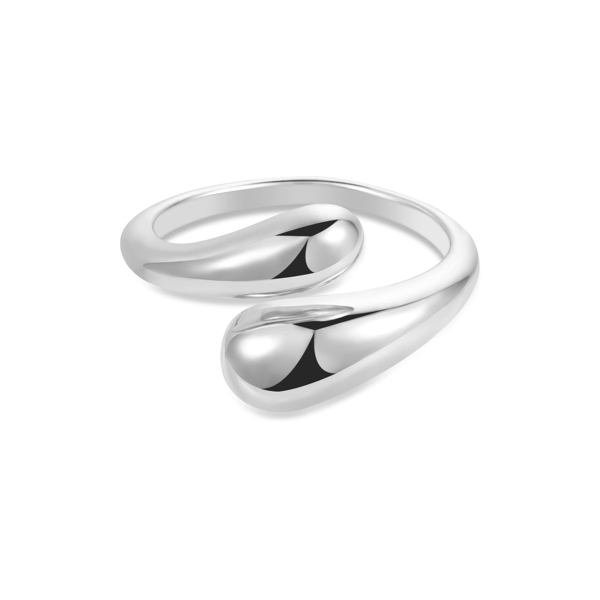 AlexCraft Bague Femme Or/Hypoallergéniques Épais Ajustable 14K Plaqué, Bague Empilables Goutte d'Eau Chunky pour Femme