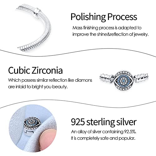 Bracelet Pandora Femme Charmes Coeur Ortie Argent 925 Cadeau Noël Anniversaire Mères