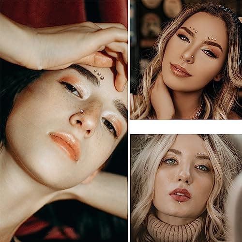 Adramata Faux Piercings de Nez et Goujons pour Lèvre et Sourcil Recyclés | Bijoux Standard 100%