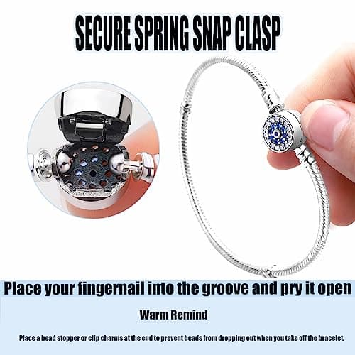 XWN Bracelet en Argent Sterling 925 pour Femme avec Charms de perle, Compatible avec Pandora, Accessoire de Mode Femmes