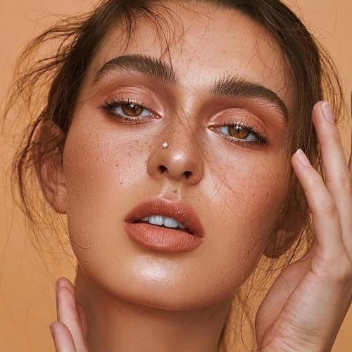 LOLIAS Piercing Nez Acier Chirurgical Femme Screw Piercing Nez Diamond CZ Nostril Piercing Standard 100