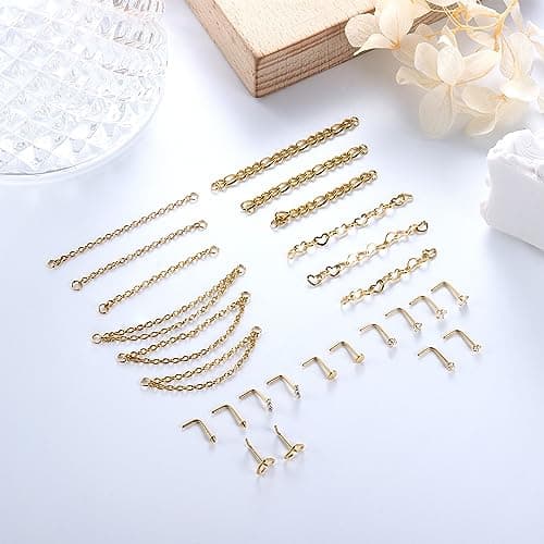 Nez de piercimg Adramataacier chirurgicalpour double piercing FemmesHommes
