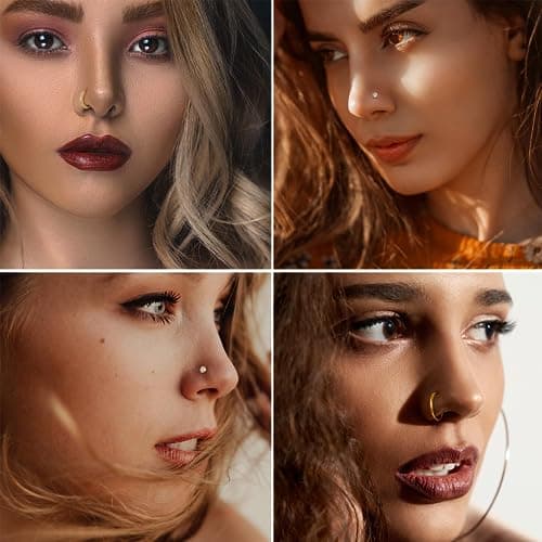 Anneaux de Nez Adramata Or 14k Piercings Ronds Bijoux Recyclés