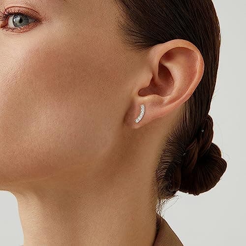 Adramata - Piercings Oreilles en Acier Chirurgical Opales Or Argent - Bijoux Piercing Cartilage & Daith pour Adults