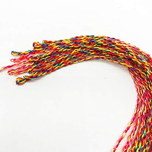 Allazone Bracelet Tressé Fait Main Coloré | Pour Femmes | Accessoire de Mode Accessoire de Soin de Soi | 120PCS | Bracel