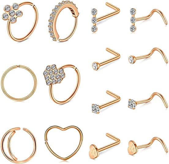 Mayhoop Ann.ManyToManyField("app.models.YourModel", symmetrical=False)gles Studs en Acier Inoxydable 20Gavec CZ en Forme — A025: 14 pièces-or rose