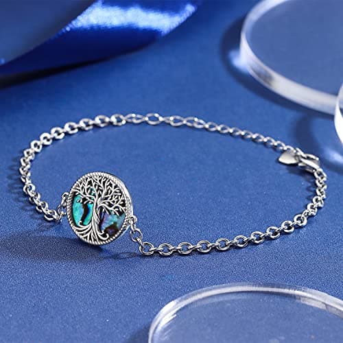 Odinstone Arbre de vie argent 925 regulier femme bijoux cadeau anniversaire 18+5cm