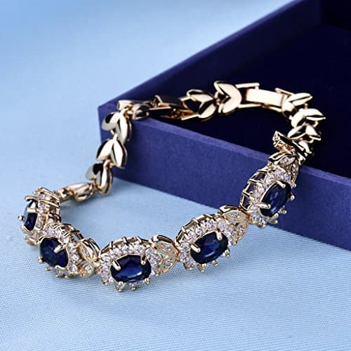 bracelet de princesse Diana femme or plaqué/cubique zircon faisant office de bijou aria 18k 0,5ct