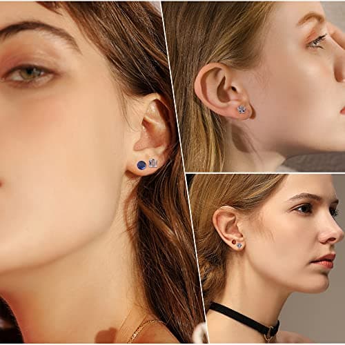 Boucles d'Oreilles Adramata Strass Acrylique Clair Piercing Retenue 14 Paires