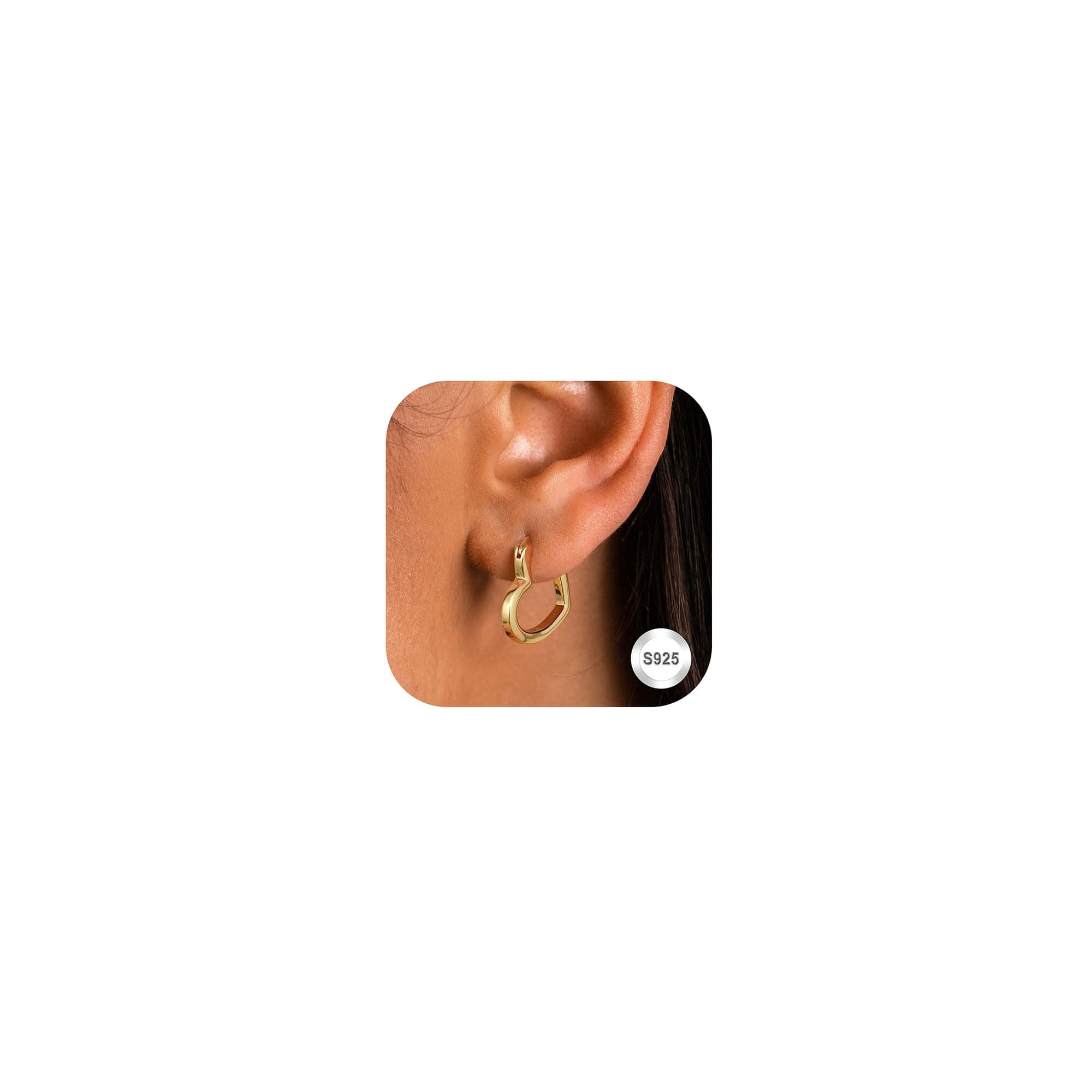 Adramata Boucles d'Oreilles Femme Argent 925 Or Plaquées Créoles Coeurs Recycled Standard 100
Adramata Boucles d'Oreille