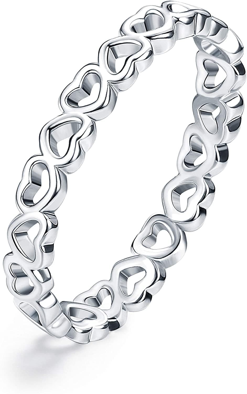 Adramata Bagues en argent 925 mignonnes en forme de cœur pour femme et fille Recycled Claim Standard 100
Adramata Bagues
