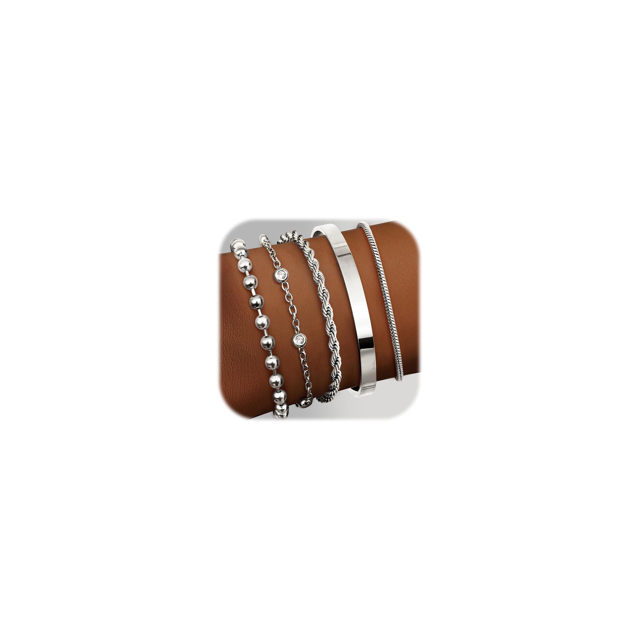 Adramata Chaîne Bracelets Or Acier Inoxydable Femme Réglable Fantaisie Empilables Imperial Standard 100
