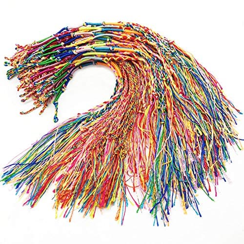 Allazone Bracelet Tressé Fait Main Coloré | Pour Femmes | Accessoire de Mode Accessoire de Soin de Soi | 120PCS | Bracel